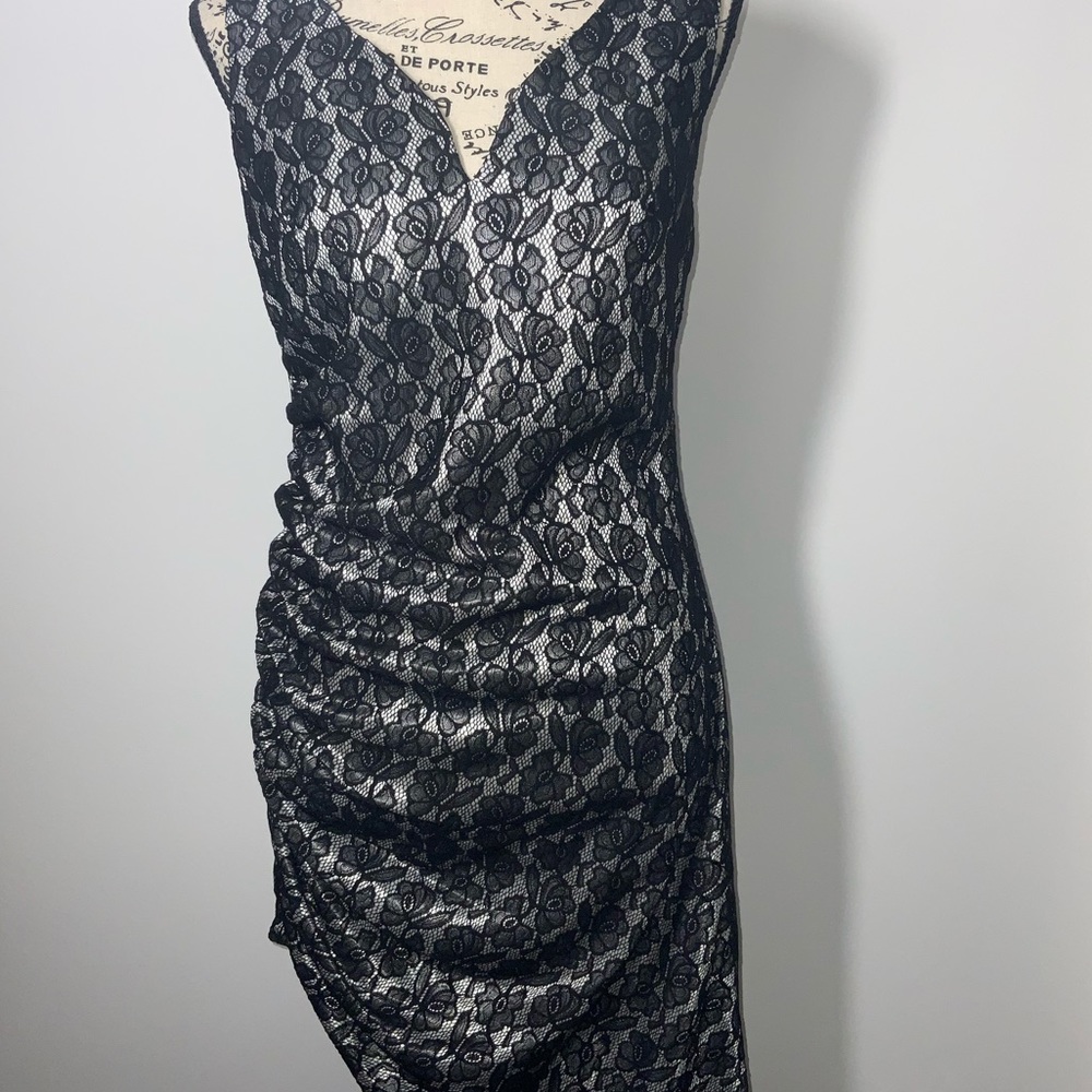 MixMax Asymmetrical CinchedWaist Sleeveless Dress